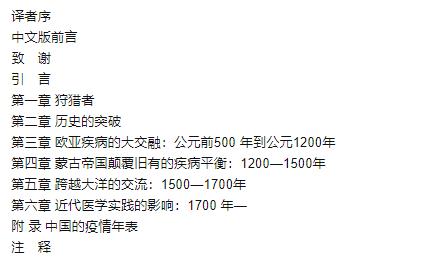 瘟疫与人：历史书籍推荐