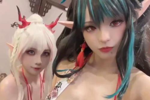 劲爆湾湾大人cos漫展花絮：R贴抱抱涂油N子颜值大揭秘43V-5.3G