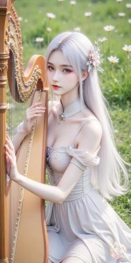 风之旅人25期国漫女神AI绘画101张500M优质藏品