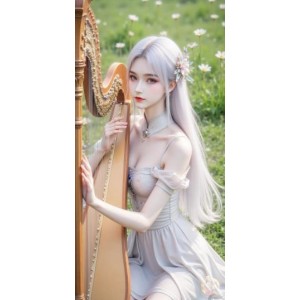 风之旅人25期国漫女神AI绘画101张500M优质藏品
