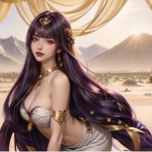 推原神沙漠女王AI绘图281P612M绝赞